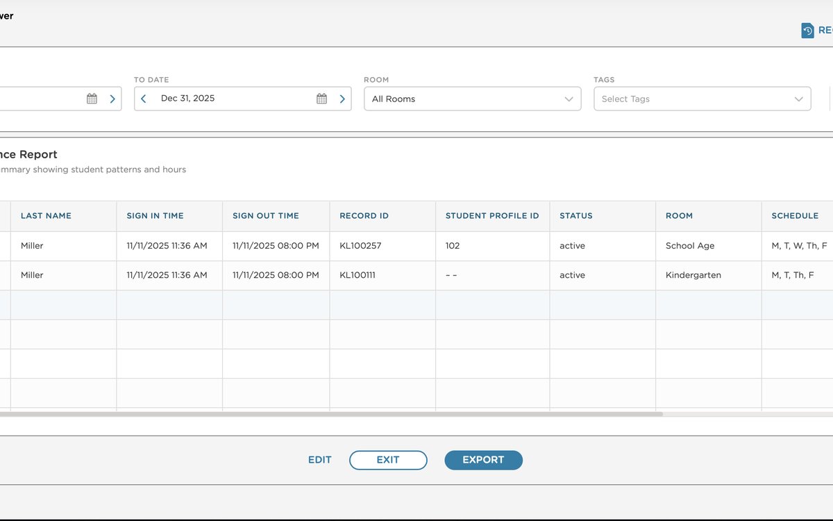 PC Online custom report viewer with populated data